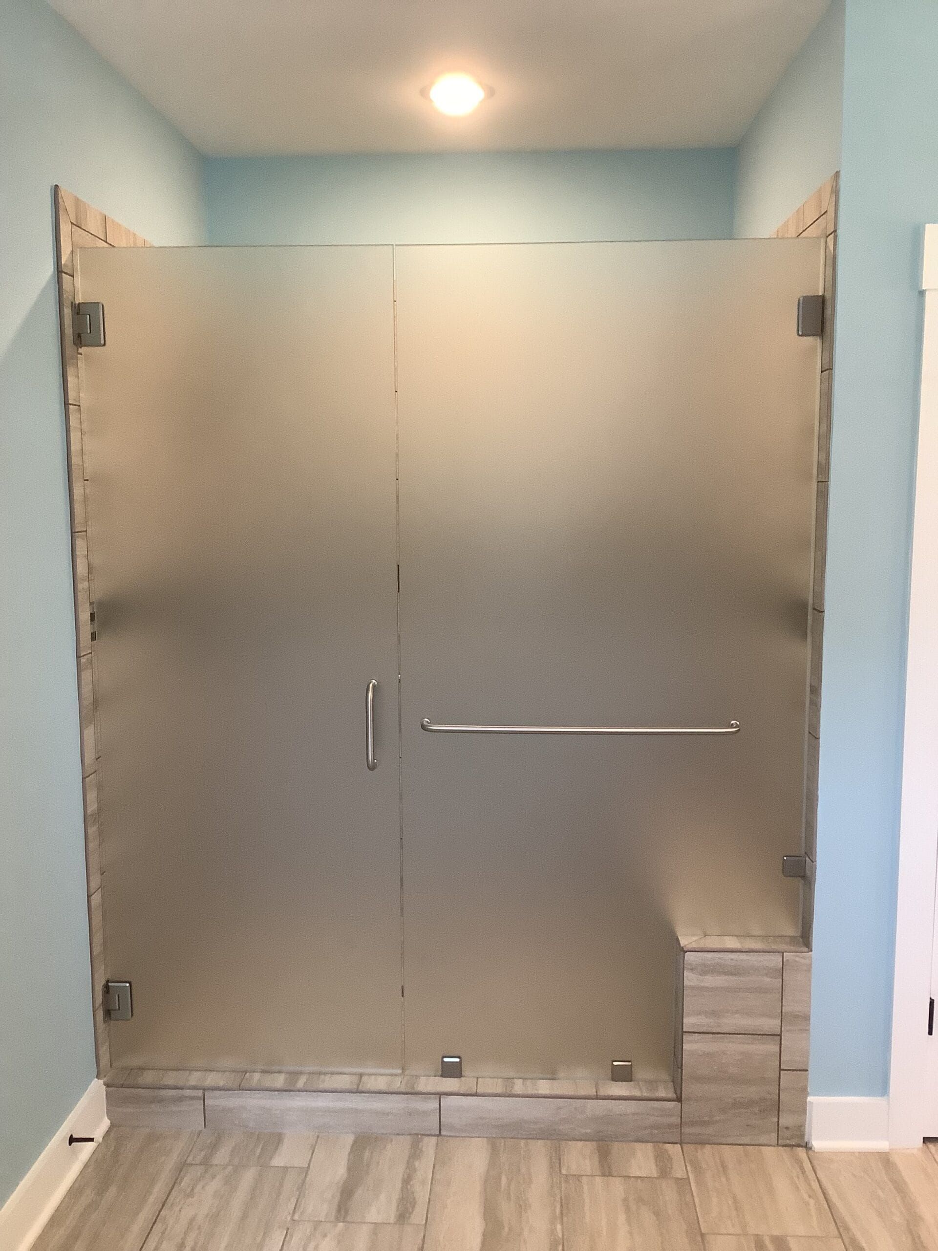 obscure glass shower door