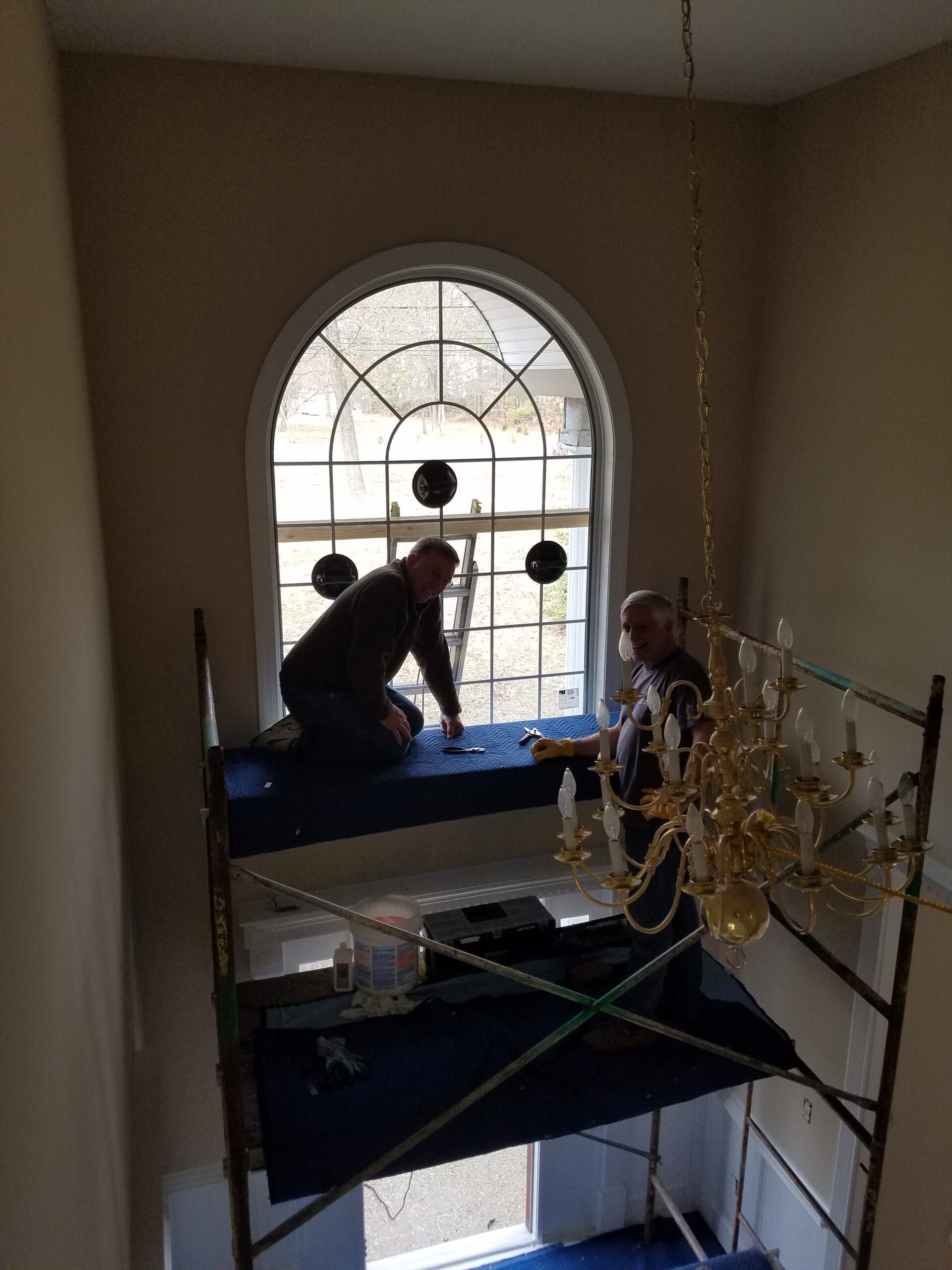 A window being replaced